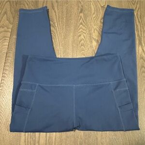 ZYIA Active Deep Blue High-Rise Leggings with Logo